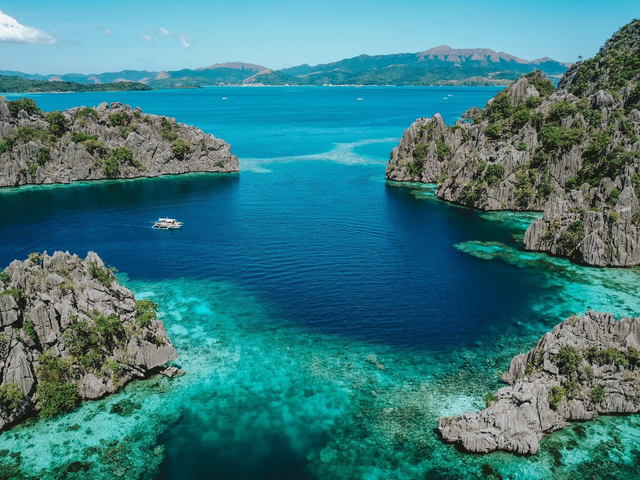 Lagon bleu aux Philippines